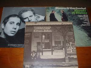 Simon & Garfunkel Sounds of Silence Elton John Vinyl LP Record Albums (N.