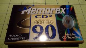 MEMOREX cd2 high bias 90 minute cassette tape - NEW-sealed (SE)