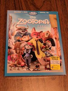 Disney Zootopia Blu-ray + DVD Bluray **New** (Rancho Bernardo / Mira Mesa /