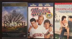 Big Fish, Major League, Chasing Liberty 3 movies on DVD (Independence, MO)