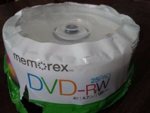 memorex DVD-RW 25 pack with boxes (Greenwood, IN)