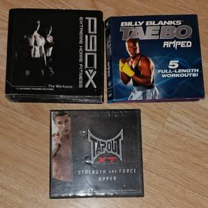 Lot of Workout DVD's - P90X, Tae Bo, Tapout-XT - 17 Discs total (Palatine)
