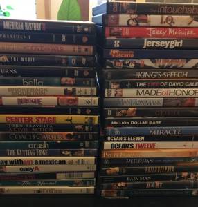 43 DVDs (titles in body) (Lawrence)