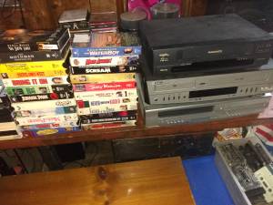 3 VCRs and cool vhs lot (Scs)