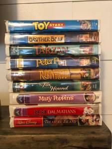Disney VHS Tapes - Set of 9 (MOORESVILLE)