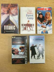 5 Great Movies in VHS one owner - like new (Lake Zurich, IL.)