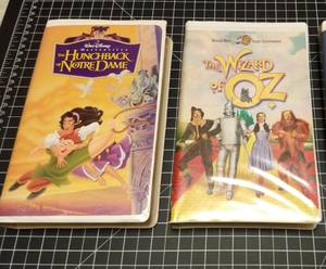 Hunchback/Wizard of Oz VHS Movies. $5 each