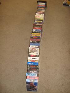 Lot of 43 VHS movies/music + 6 sealed VHS movies (Saugus)