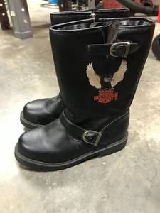 Kids Harley Davidson Motorcycle Black Boots Size 3 (Wheelersburg, OH)