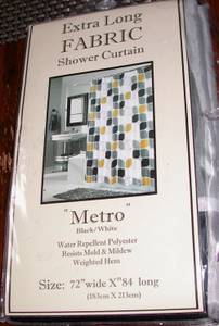 NEW Shower Curtain (Extra Long Fabric 