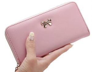 Pink Wallet with Bow-knot