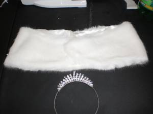 Faux Fur Wrap with a Tiara (Monroe GA)