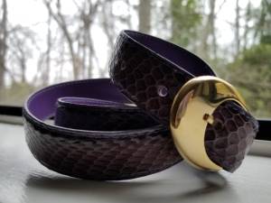 Purple Genuine Snakeskin belt (size small) (Roswell)