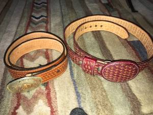 WESTERN STYLE BELTS-Leather (Green Valley)