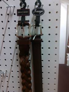 Men's leather belts sizes 36-40 choice - $3 (n muskegon)