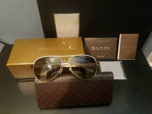 Gucci Sunglasses - White and Gold