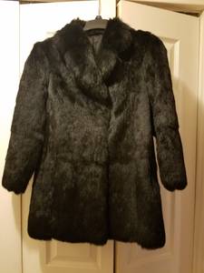 Black fur coat
