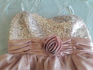 Prom Dress Rose Gold Sequin Dress size 17 (CAMBY)