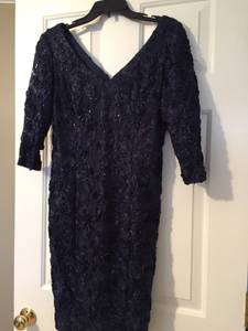 New Condition Alex Evenings Navy Dress - Size 10 (NW Raleigh-Leesville)