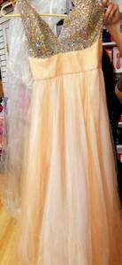 sz12-14 Tiffany style halter dress (Louisville)