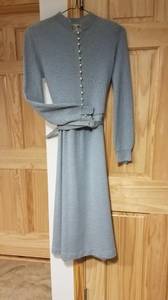 CIAO 100% PURE NEW WOOL BELTED, FULLY LINED LONG SLEEVE DRESS (Lombard)