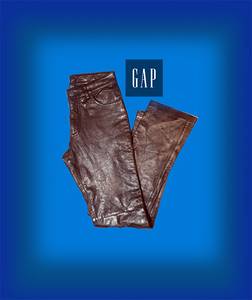 GAP Woman's Black 100% Leather Pants Size 1