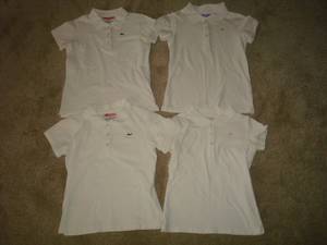4 Girls Vineyard Vines White Polo Shirts 10-12 (Towson)