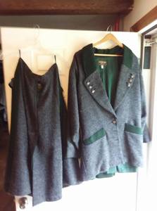 Women's traditional Austrian jacket and skirt combo- real not a repo.