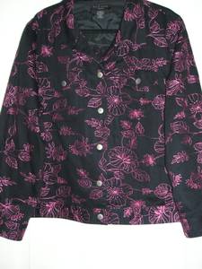 Silk Land Women's 2x, Embroidered Jeans Jacket (Molalla Ave/Oregon City)