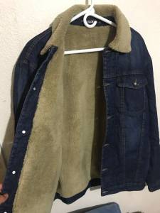 (Unused) XL mens fleeced denim jacket (Hampton)