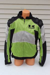 Men's Size XL Kawasaki Padded Mesh Motorcycle Motocross Jacket Coat (s fargo)