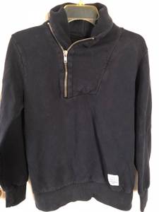 H&M Divided dark blue shawl sweatshirt 1/4 zip pullover mens Small