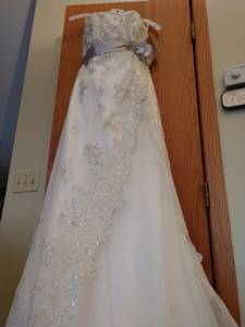 Maggie Sottero White Chiffon Bridal Gown Tamara Formal Wedding Dress (Kellogg