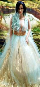 Romantic Colorful Gatsby Fairytale Wedding Gowns, Headpieces & Shoes