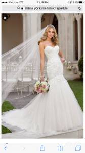 Size 14 Ivory Stella York wedding dress in style 5901