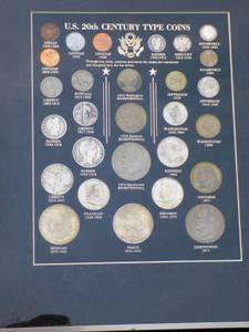 US Coins Silver Type Set Framed silver dollars (Chalfont doylestown warrington)