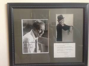 Frank Sinatra Collage - signed photo & signed letter (Madison west)