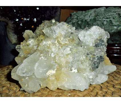 Exceptionally Very Gorgeous Large Quartz Crystals with Galena & Inclusions Clust