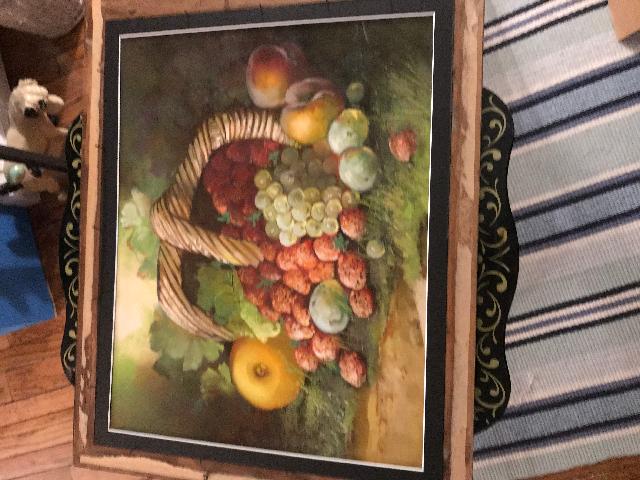 Vintage Chalk Paint Fruit-Old Frame-Beautiful