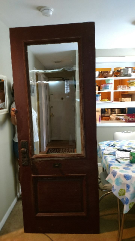 Antique Door with Mechanical Door Bell
