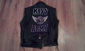 Vintage KISS ARMY leather vest 2XL (Nineveh)