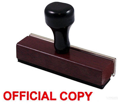 Official Copy Rubber Stamp