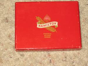 Vintage Box Hamilton Playing Cards W/ 2 Sealed Decks Tax Stamps (Tulsa/Sand