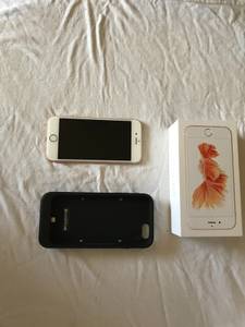 iPhone 6s 128 gig Rose Gold and charging case (St. Martin)