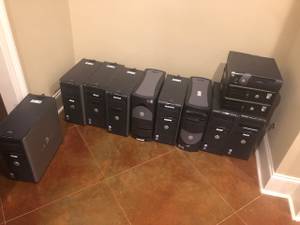 12 Dell Desktop PC's For Parts (Brandon)