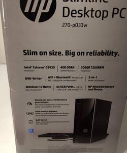HP Slimline Desktop 270-P033W