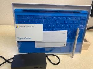 Microsoft Surface keyboard, Pen and Docking Station.