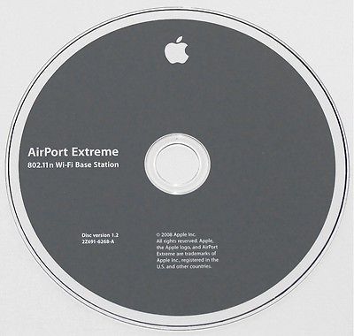 Apple AirPort Extreme 802.11n Wi-Fi Base Station DVD for Mac