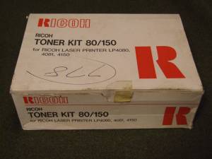 2 Ricoh Toner Kits 80/150 for LP4080, LP4081, LP4150 Laser Printers (Chelmsford