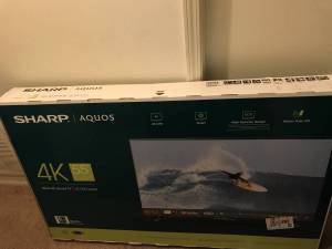4K TV still in box